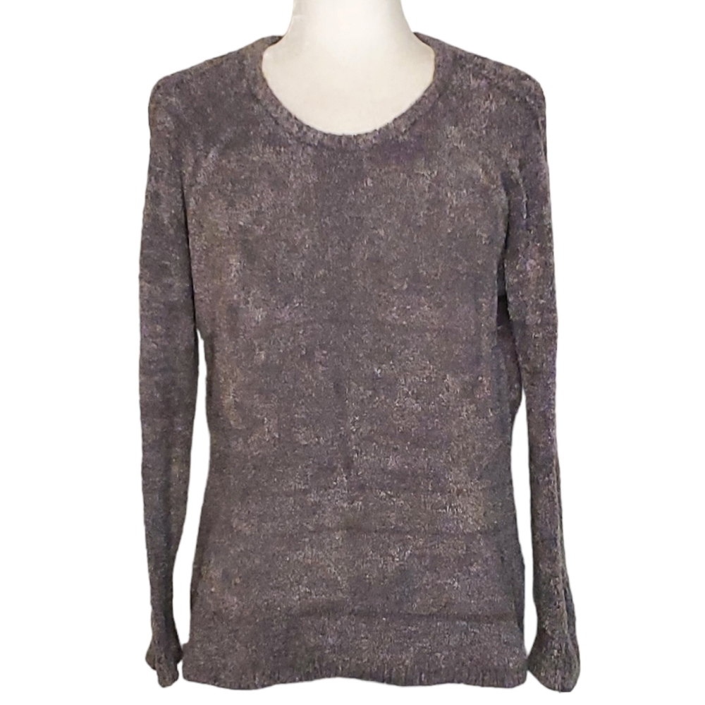 P.J. Salvage Cozy Pullover Woman M Gray fleece sweater